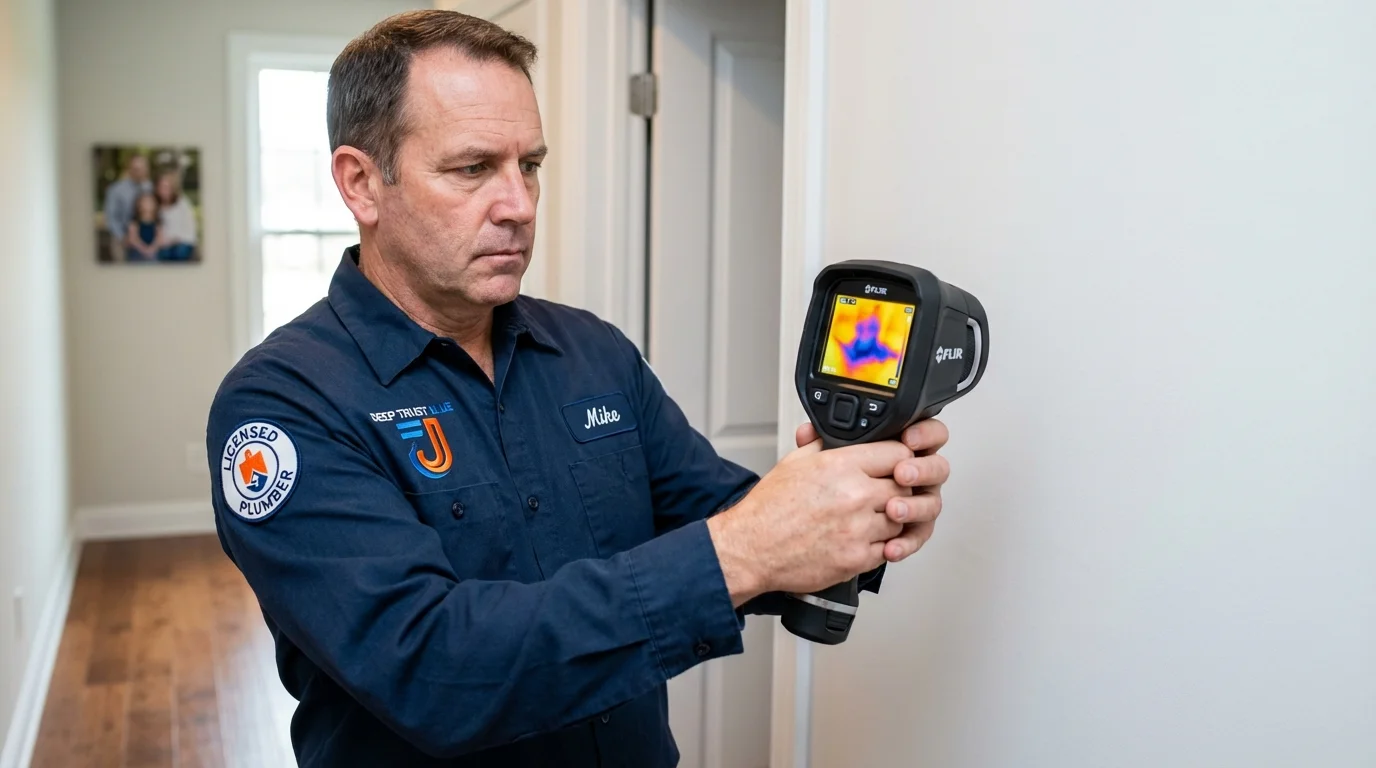 Thermal imaging leak detection by Johns Plumbing LLC in West Greenwich